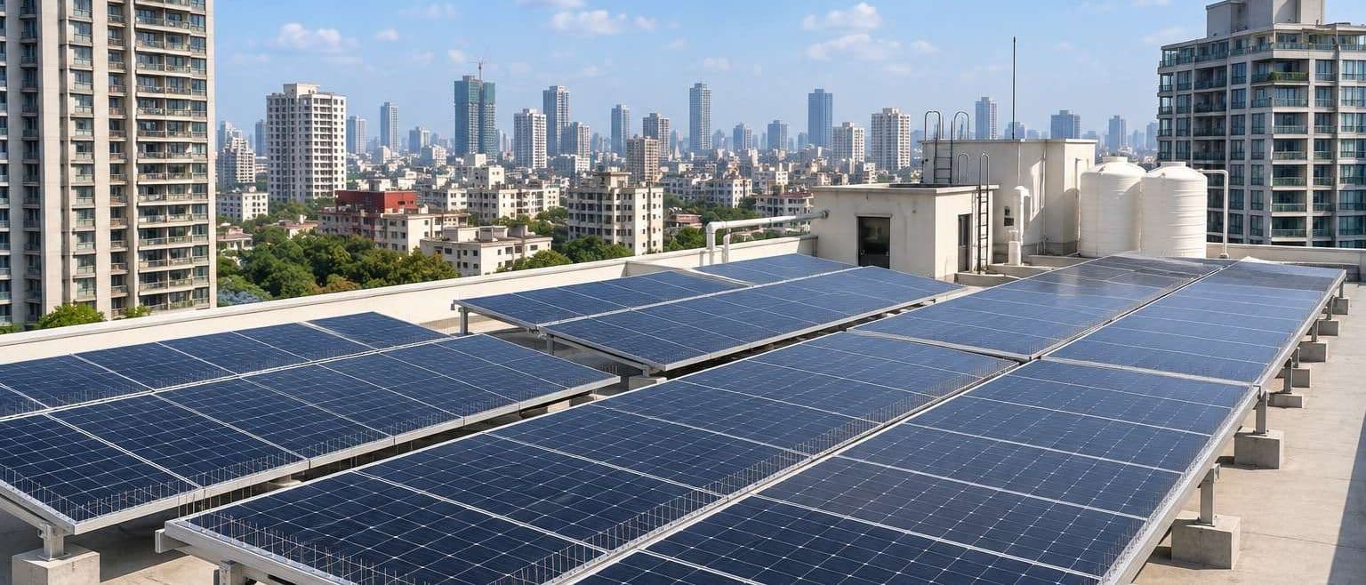 Solar panel bird spike installation, close detail