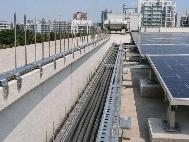 Solar panel bird spike project in Mumbai
